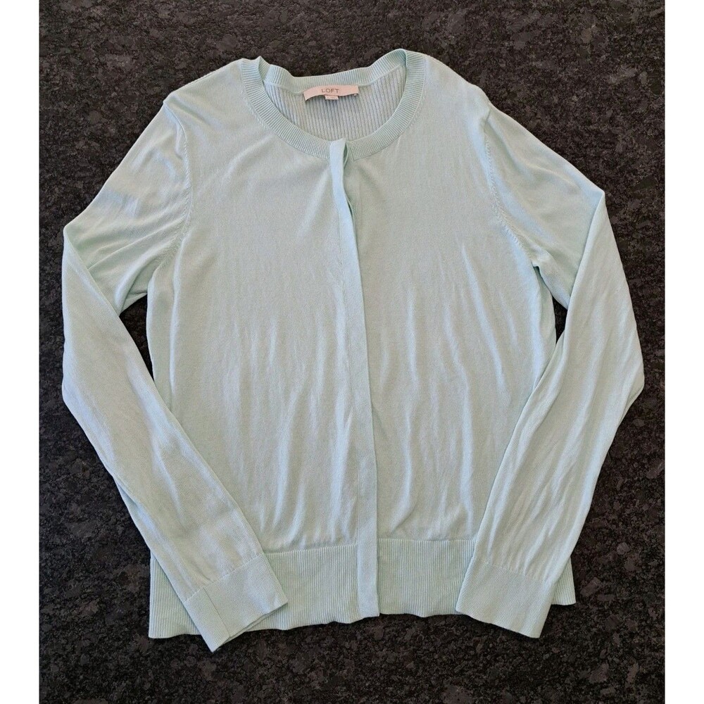 Ann Taylor LOFT Mint Green Cardigan Size Large Soft